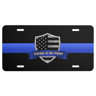 Thin Blue Line Friends of the Police License Plate