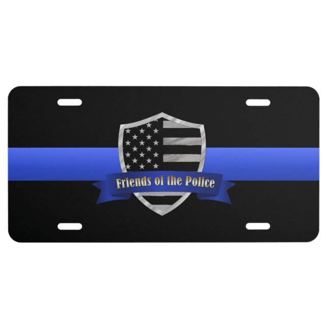 Thin Blue Line Friends of the Police License Plate (Front)