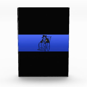 Thin Blue Line Funny Retirement Plaque