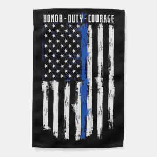 Thin Blue Line Garden Flag