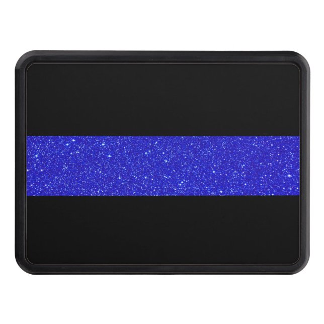 Thin Blue Line Glitter Hitch Cover (Front)