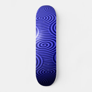 Thin Blue Line Glossy Swirl Skateboard