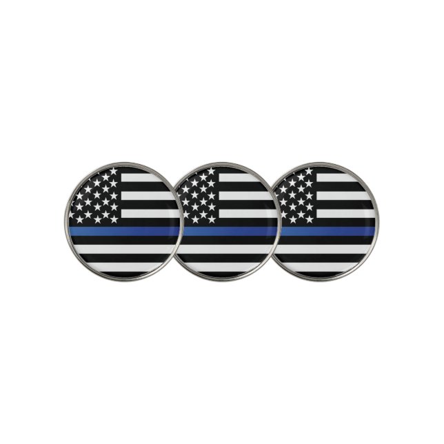 Thin Blue Line Golf Ball Markers (3 Up)