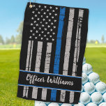 Thin Blue Line Golf - Police Officer USA American Golf Towel