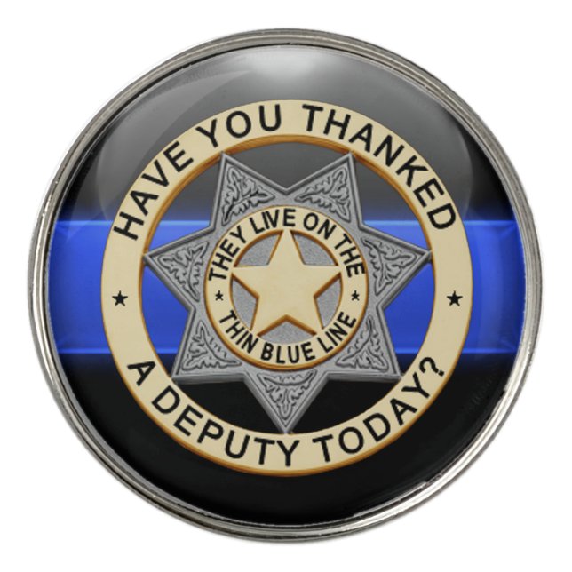 Thin Blue Line Golf Pro Deputy Ball Marker (Front)