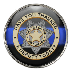 Thin Blue Line Golf Pro Deputy Golf Ball Marker