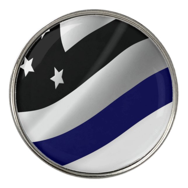 Thin Blue Line Golf Pro Golf Ball Marker (Front)