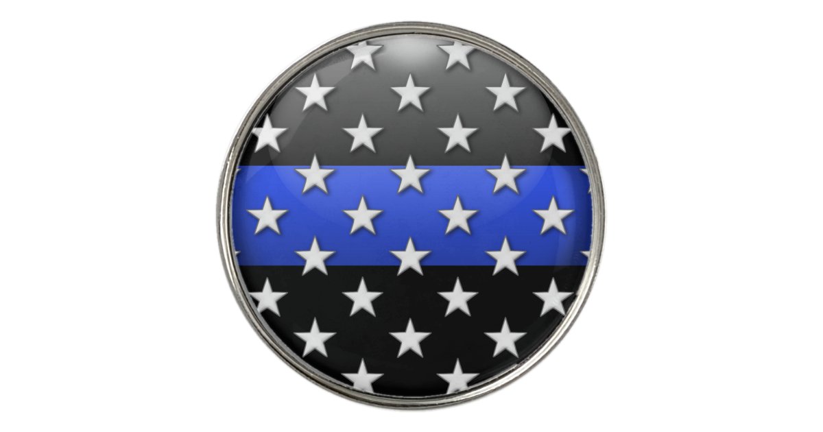 Thin Blue Line Golf Pro Golf Ball Marker Zazzle