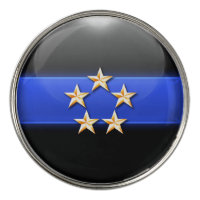 Thin Blue Line Golf Pro Police Chief Stars