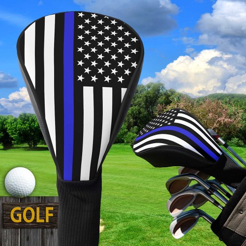 Thin Blue Line  Golf USA flag  Clubs Golf Head Cover