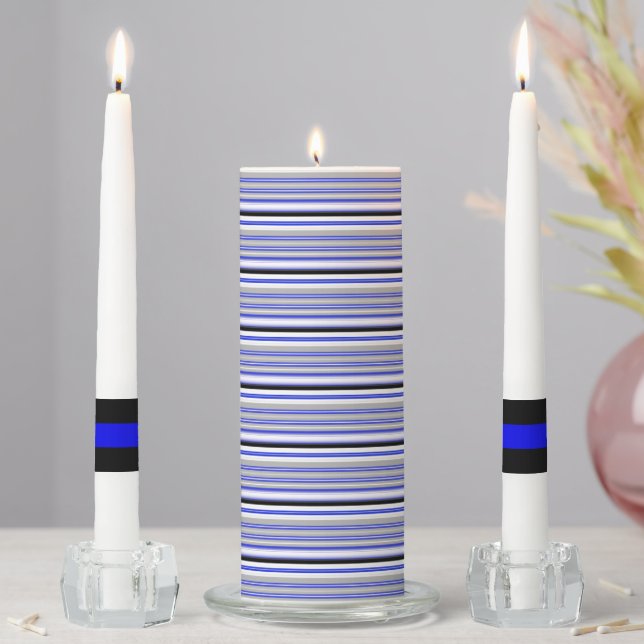 Thin Blue Line Graceful Candle Set (In Situ)