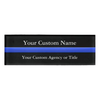 Thin Blue Line Gradient Name Tag