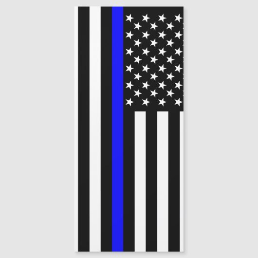 Thin Blue Line Graphic on a US Flag (Front)