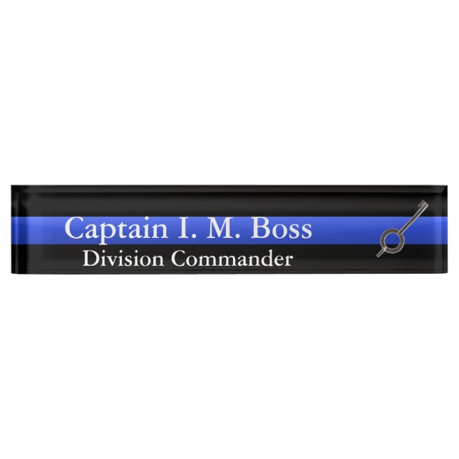Thin Blue Line - Handcuff Key Name Plate (Front)
