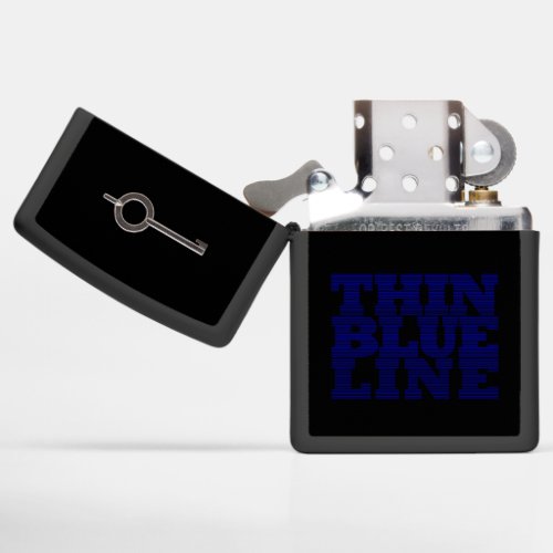 Thin Blue Line Handcuff Key Zippo Lighter