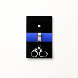 Thin Blue Line Handcuffs Light Switch Cover
