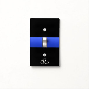 Thin Blue Line Handcuffs Light Switch Cover