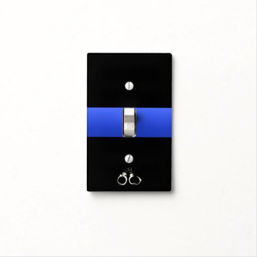 Thin Blue Line Handcuffs Light Switch Cover