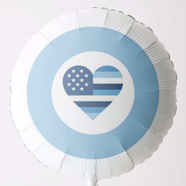 Thin Blue Line Heart Balloon (Front)