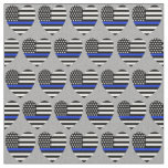 Thin blue line heart flag fabric for police