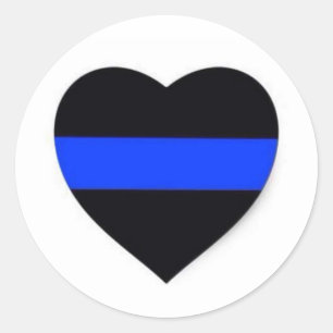 THIN BLUE LINE HEART STICKER