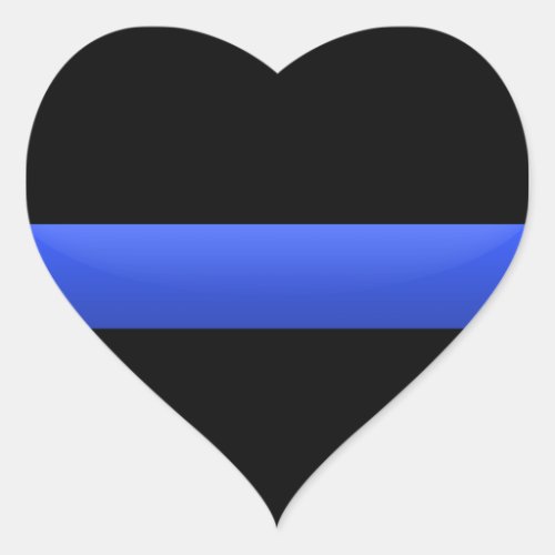 Thin Blue Line Heart Sticker