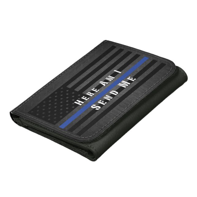 Thin Blue Line Here I Am Send Me Wallet (Bottom)