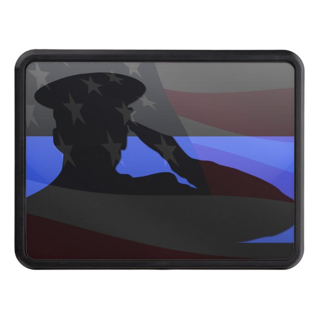 Thin Blue Line Hitch Cover (Front)