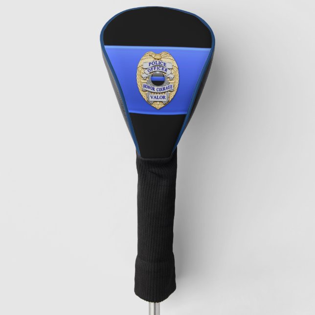 Thin Blue Line Honor Badge Golf Head Cover (Front)