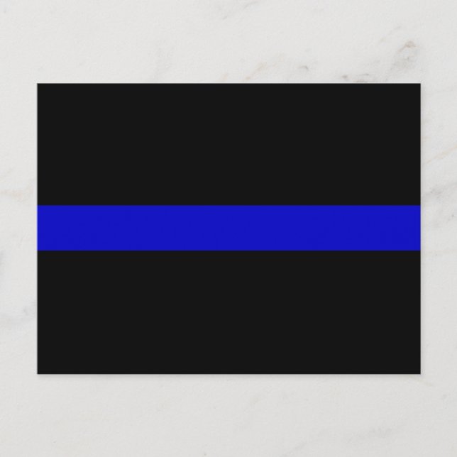 Thin Blue Line Honoring Police Law Enforcement Postcard (Front)