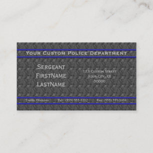 Thin Blue Line - Iron Wall and Balls of Steel Business Card
