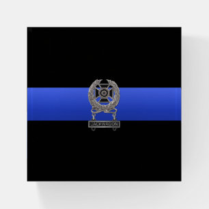 Thin Blue Line Jackwagon Medal Paperweight
