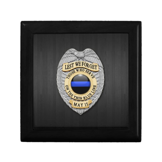 Thin Blue Line Jewelry Box (Front)