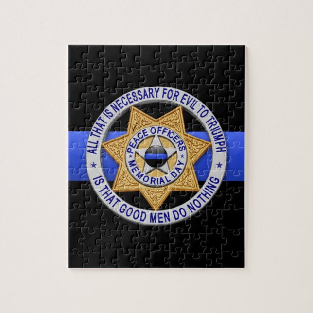 Thin Blue Line Jigsaw Puzzle (Vertical)