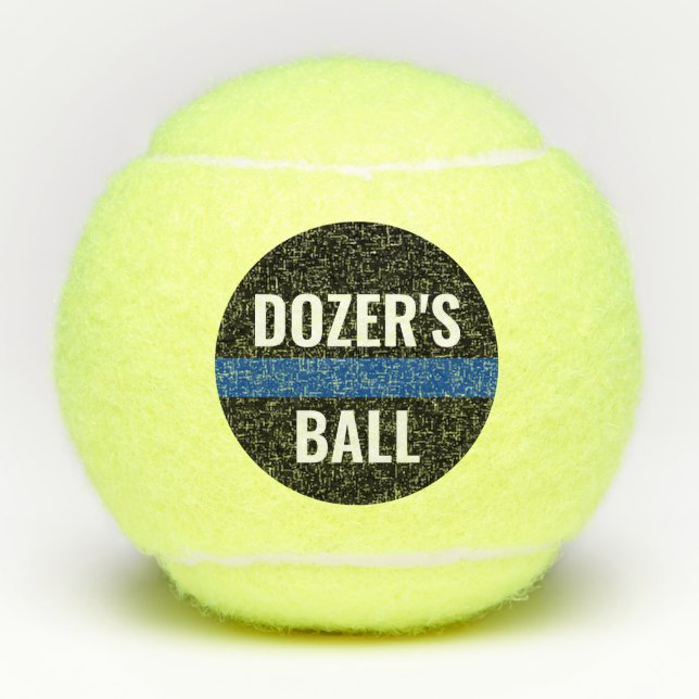 Thin Blue Line K9 Police Dog Personalized Tennis Balls (Front)