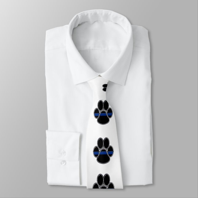 Thin Blue Line K-9 Neck Tie (Tied)