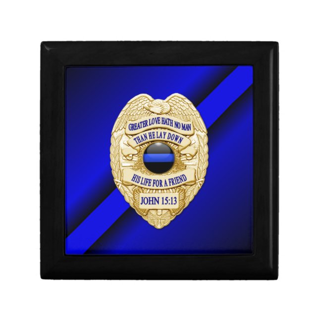 Thin Blue Line Keepsake Box (Front)