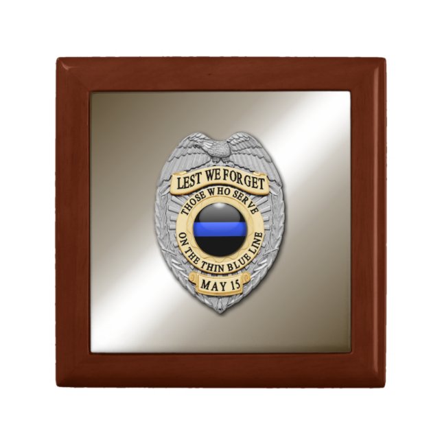Thin Blue Line Keepsake Box (Front)