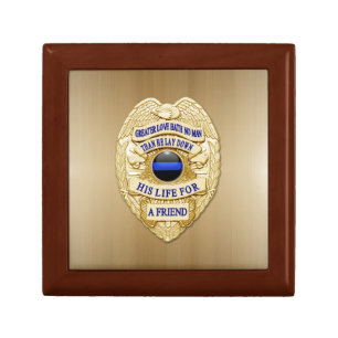 Thin Blue Line Keepsake Box