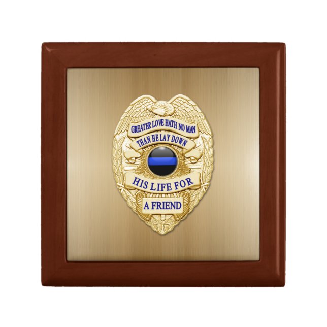 Thin Blue Line Keepsake Box (Front)