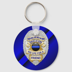 Thin Blue Line Keychain