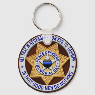 Thin Blue Line Keychain