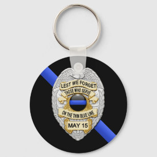 Thin Blue Line Keychain