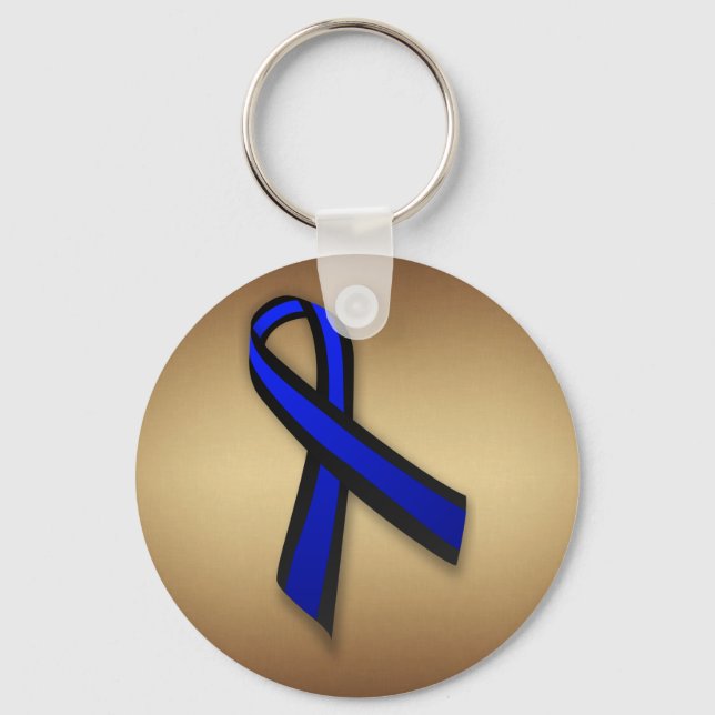 Thin Blue Line Keychain (Front)