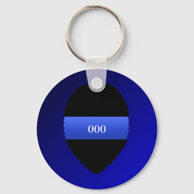 Thin Blue Line Keychain (Front)