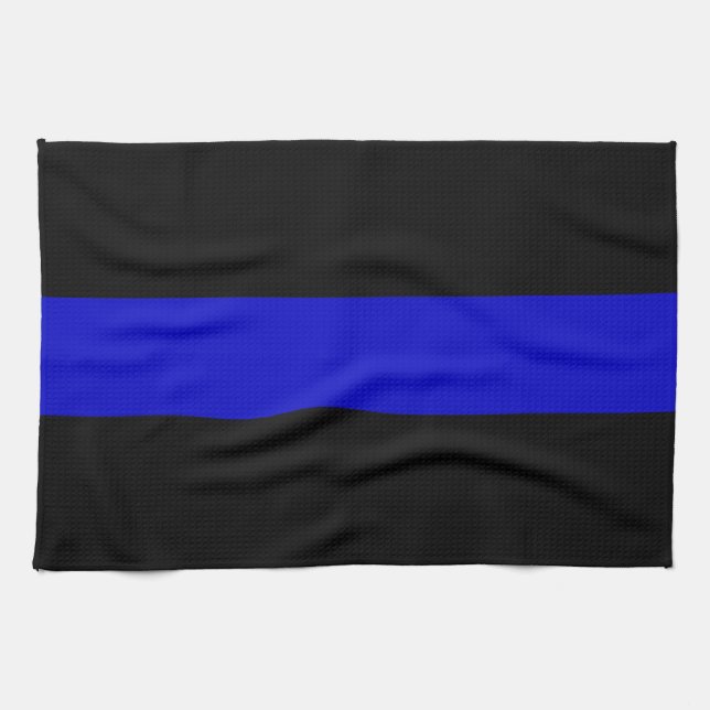 Thin Blue Line Kitchen Towel (Horizontal)
