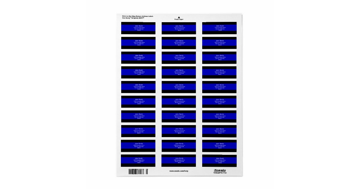 Thin Blue Line Label | Zazzle