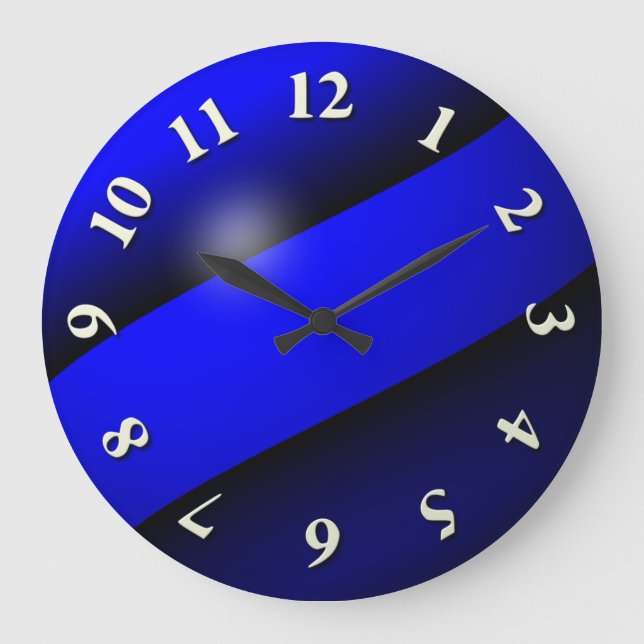 Thin Blue Line Large Clock (Front)