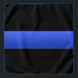 Thin Blue Line Large Pet  Bandana<br><div class="desc">Add your own text to this blank Thin Blue Line pet bandana or leave it as it is. This makes a great accessory for your police K9 (or yourself for that matter). Our beautiful high resolution artwork is not available in any other online store. Be proud to display this universal...</div>
