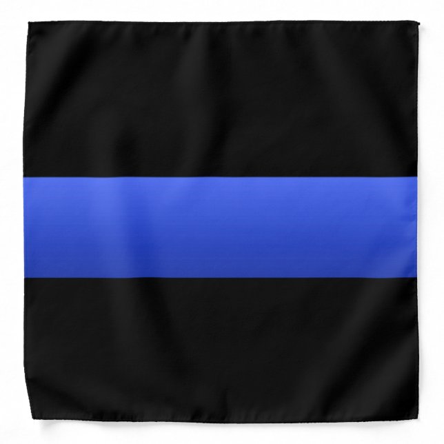 Thin Blue Line Large Pet  Bandana (Front)